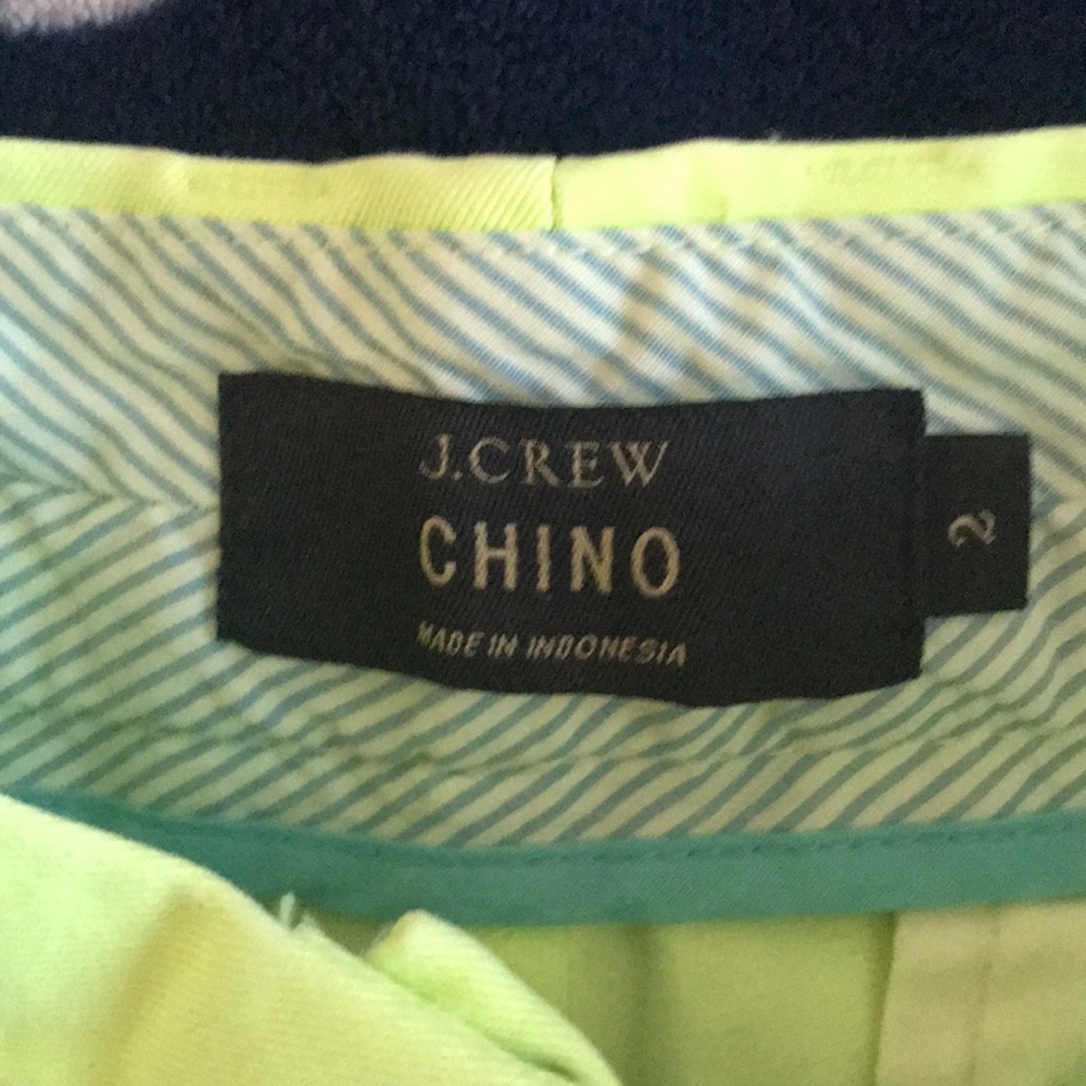 J Crew Neon Yellow Shorts 3” Inseam 2 - Picture 2 of 2